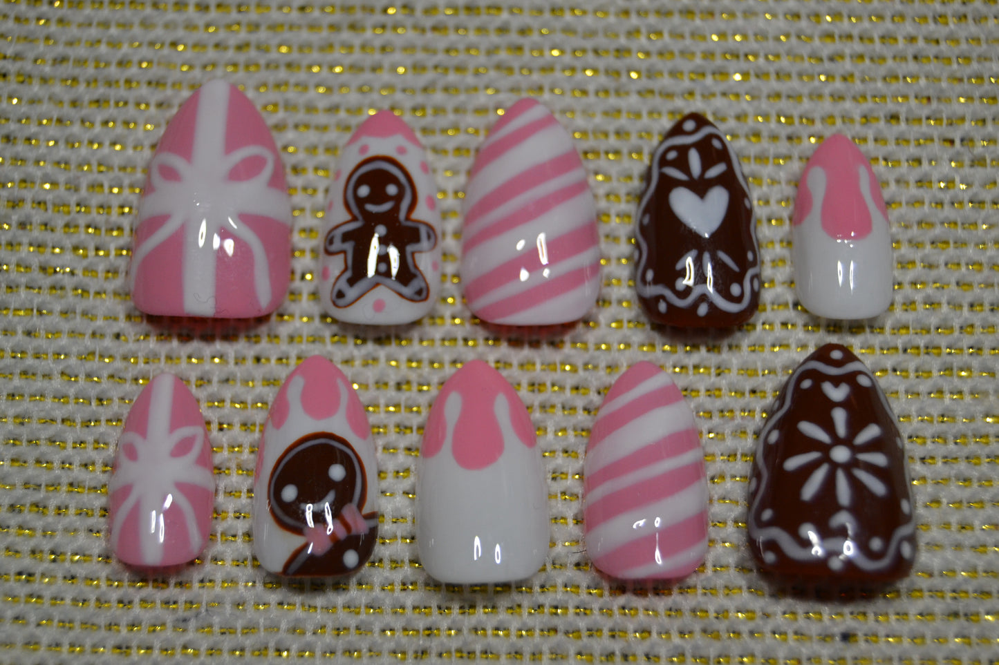 Pink Gingerbread Nails