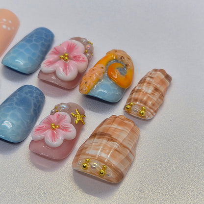 Beachy Nails