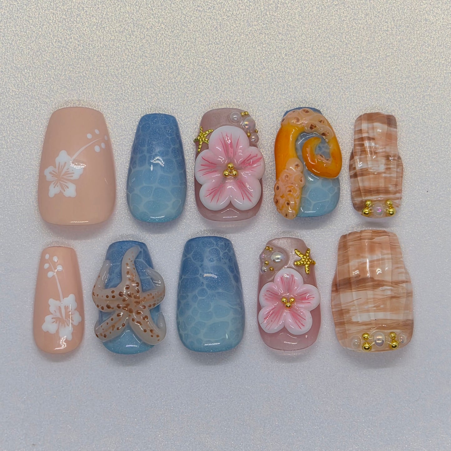 Beachy Nails