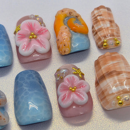 Beachy Nails