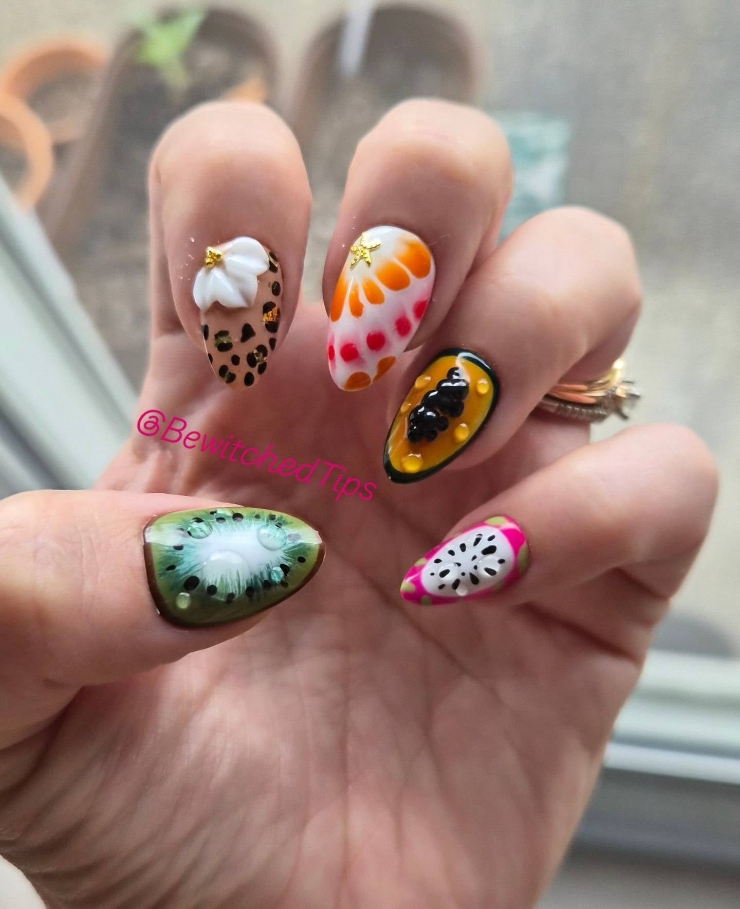 Tropical Fruit Nails