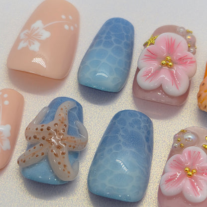Beachy Nails