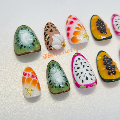 Tropical Fruit Nails