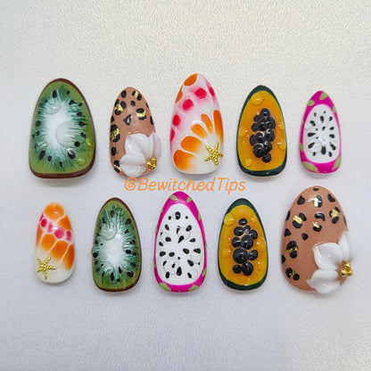 Tropical Fruit Nails