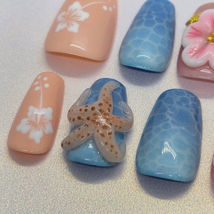 Beachy Nails