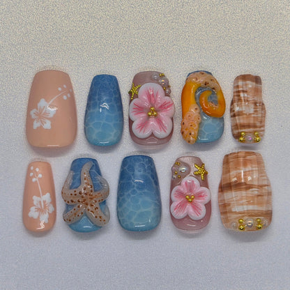 Beachy Nails