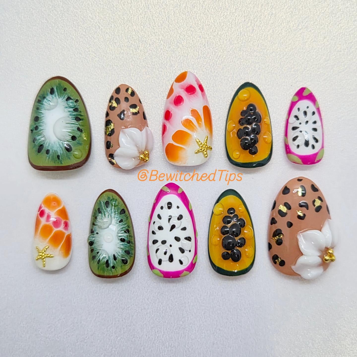 Tropical Fruit Nails