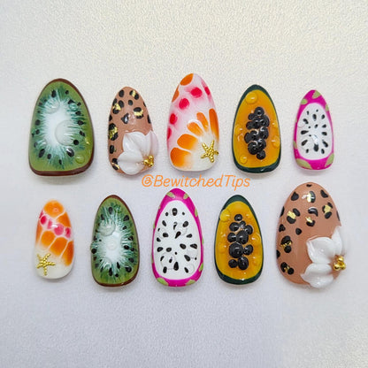 Tropical Fruit Nails