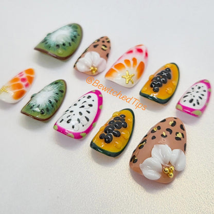 Tropical Fruit Nails