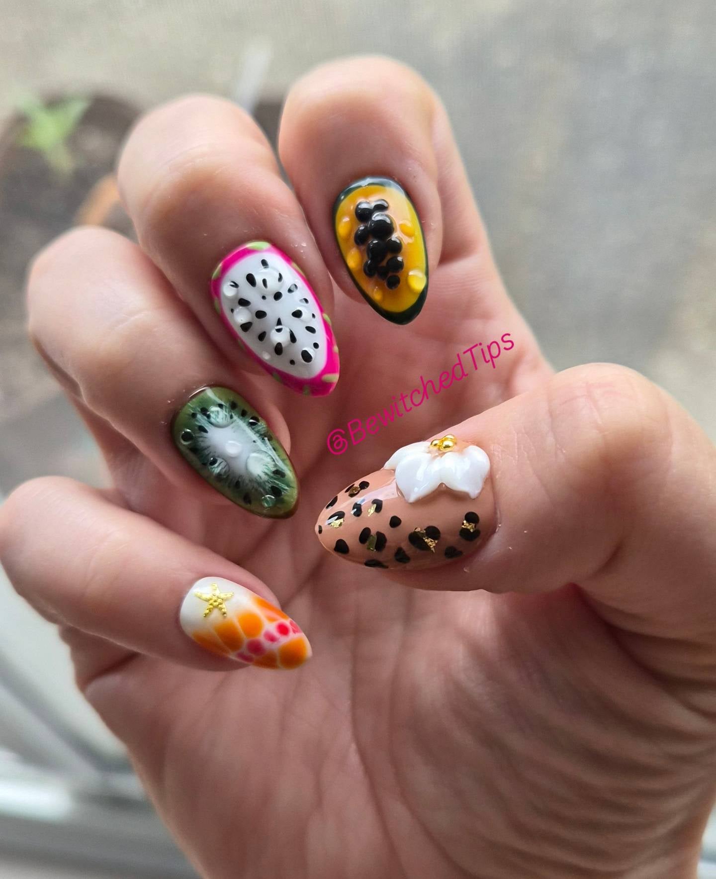 Tropical Fruit Nails